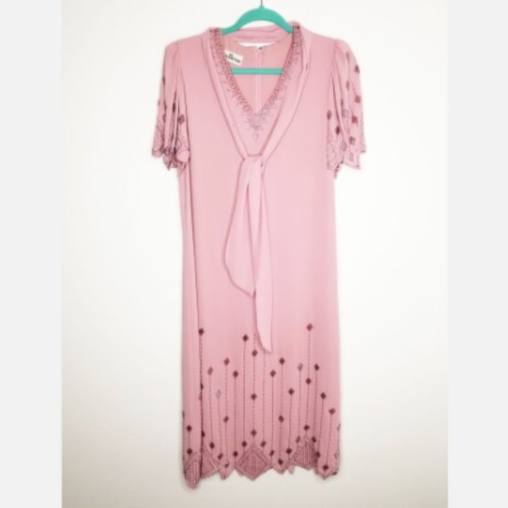 Vintage Jack Bryan Pink Embellished Dress